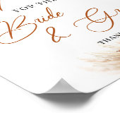 Poster Terre cuite pampas Conseils pour les mariés (Coin)