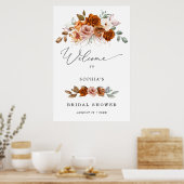 Poster Terre Cuite Réception de Mariage Bienvenue Orange  (Cuisine)