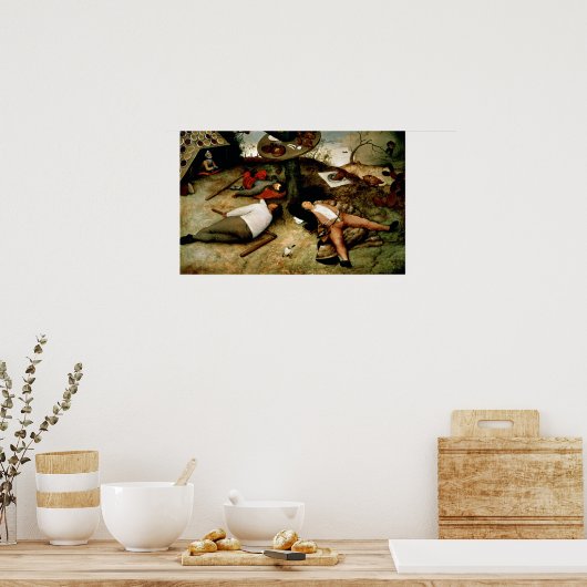 Poster Terre de Cockaigne, 1567 (Cuisine)