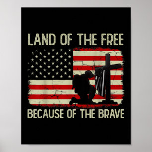 Poster Terre De La Liberté À Cause De Nous Braves Dons Dr