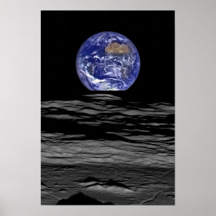 Poster Terre de la lune