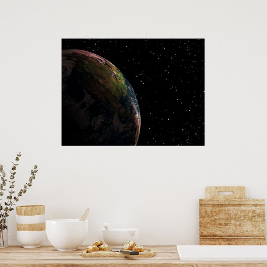 Poster Terre de l'espace (Cuisine)