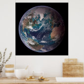 Poster Terre de marbre bleu (hémisphère occidental) (Cuisine)