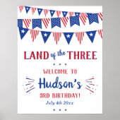 Poster Terre Des Trois ! 4 juillet 3ème anniversaire (Devant)