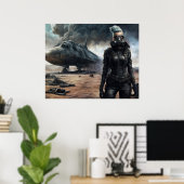 Poster Terre désolée (Bureau à domicile)