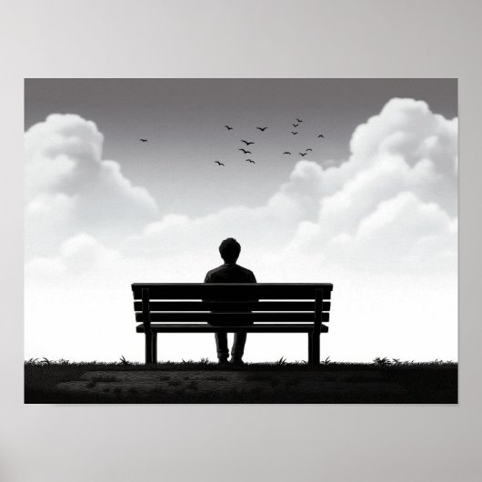 Poster Terre désolée de Dark Fantasy avec un horizon vert (Devant)