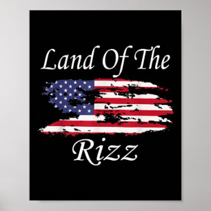 Poster Terre du Rizz drôle patriotique Trump 4 juillet