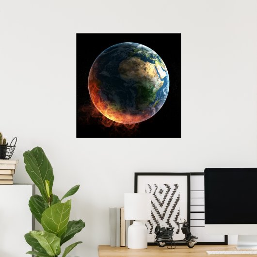 Poster "Terre en feu" (Bureau à domicile)
