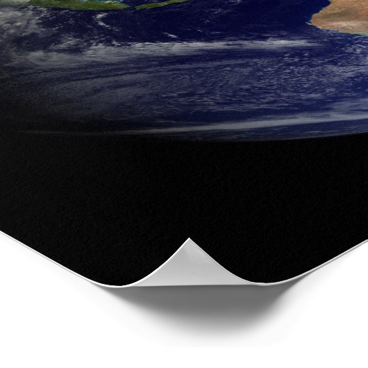 Poster Terre entière de l'espace montrant Australie (Coin)