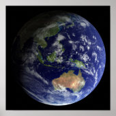 Poster Terre entière de l'espace montrant Australie (Devant)