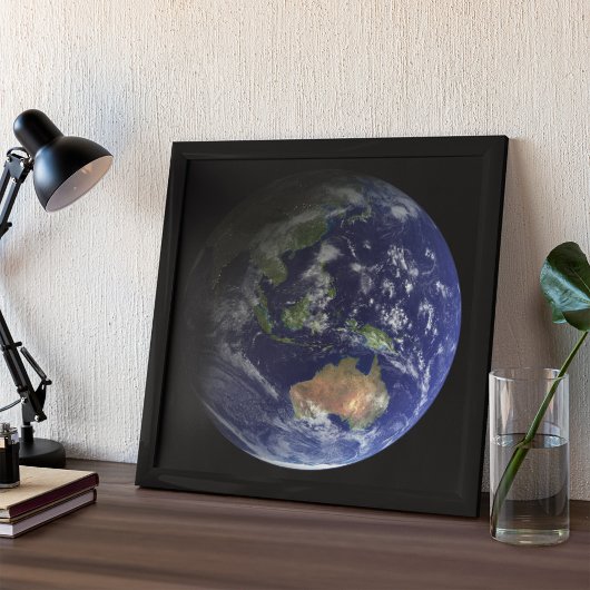 Poster Terre entière de l'espace montrant Australie