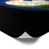 Poster Terre entière montrant la région arctique (Coin)