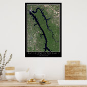 Poster Terre entre le parc national des Lacs Carte satell (Cuisine)