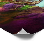 Poster Terre Fantastique Enchantée Colorée Magique (Coin)