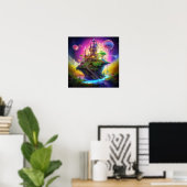 Poster Terre Fantastique Enchantée Colorée Magique et Fan (Bureau à domicile)