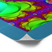 Poster Terre fractale psychédélique (Coin)