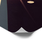 Poster Terre futuriste et ligne Soleil Art Retro Wall Art (Coin)