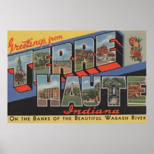 Poster Terre Haute, Indiana - grandes scènes de lettre