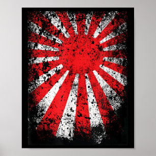 Poster Terre Japonaise Du Drapeau De Guerre Sun Nippon En