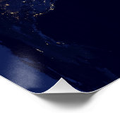 Poster Terre la nuit (Coin)