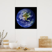 Poster Terre Le Beau Marbre Bleu (Cuisine)