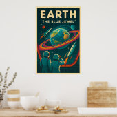 Poster Terre : Le Bijou bleu - Exploration spatiale Vinta (Cuisine)