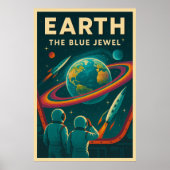 Poster Terre : Le Bijou bleu - Exploration spatiale Vinta (Devant)