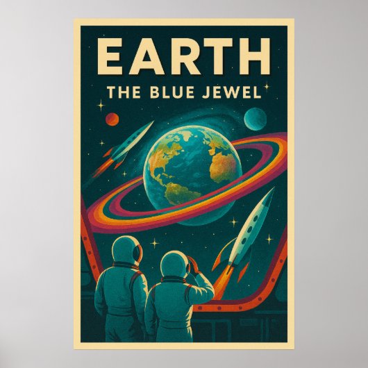 Poster Terre : Le Bijou bleu - Exploration spatiale Vinta (Devant)