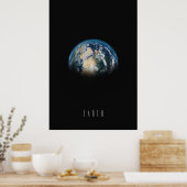 Poster Terre - Le Marbre Bleu et notre planète habitée (Cuisine)