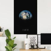 Poster Terre - Le Marbre Bleu et notre planète habitée (Bureau à domicile)