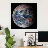 Poster Terre : L'hémisphère Est (Bureau à domicile)