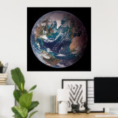 Poster Terre : L'hémisphère occidental (Bureau à domicile)