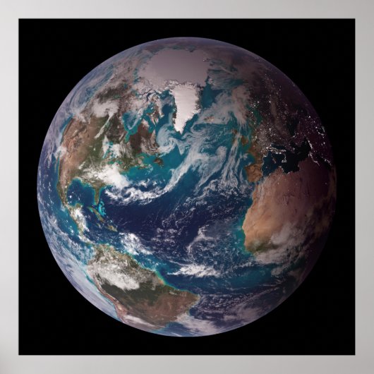 Poster Terre : L'hémisphère occidental (Devant)