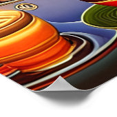 Poster Terre lunaire des tasses à café Art numérique (Coin)