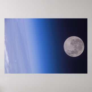Poster Terre & Lune De La Station Spatiale Internationale