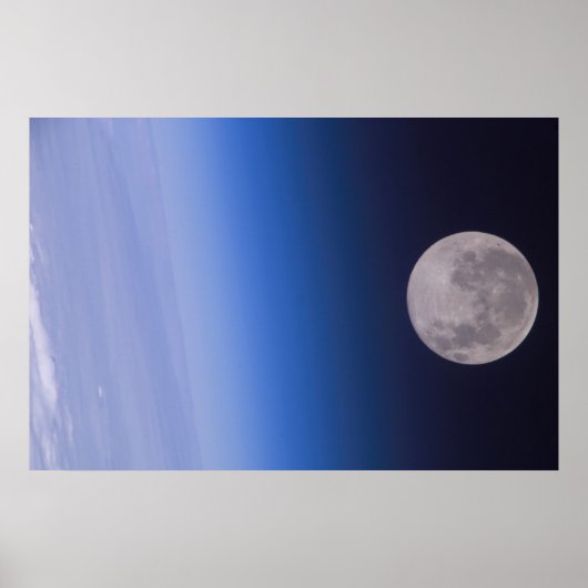 Poster Terre & Lune De La Station Spatiale Internationale (Devant)