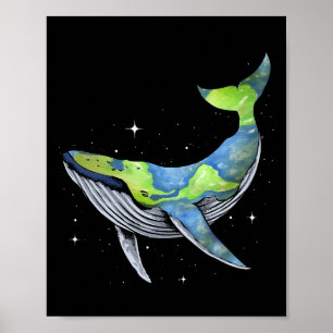 Poster Terre Mer Planète Orcas Baleine Sauver la planète