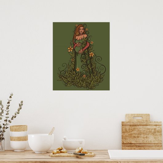 Poster Terre Mère déesse Druid (Cuisine)