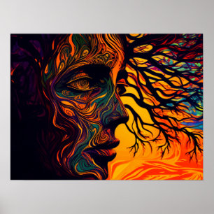 Poster Terre mère en arbre