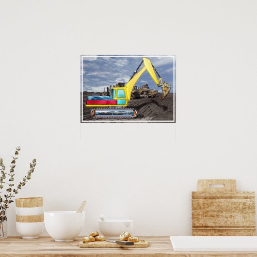 Poster Terre Moving Earth Mover (Cuisine)