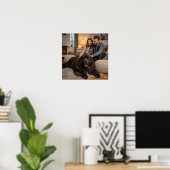 Poster Terre-Neuve Dog Relaxant (Bureau à domicile)