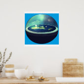 Poster terre plate avec dômePoster (Cuisine)