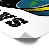 Poster Terre plate dans le globe de neige (Coin)