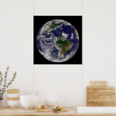 Poster Terre Pleine Avec Tempêtes Tropicales Dans L'Atlan (Cuisine)