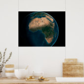 Poster Terre Pleine De L'Espace Au-Dessus Du Continent Af (Cuisine)