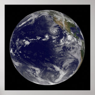 Poster Terre Pleine Montrant Diverses Tempêtes Tropicales