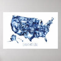 Terre que j'aime - Carte des États-Unis