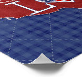 Poster Terre que j'AIME - Coeur et drapeau américains (Coin)