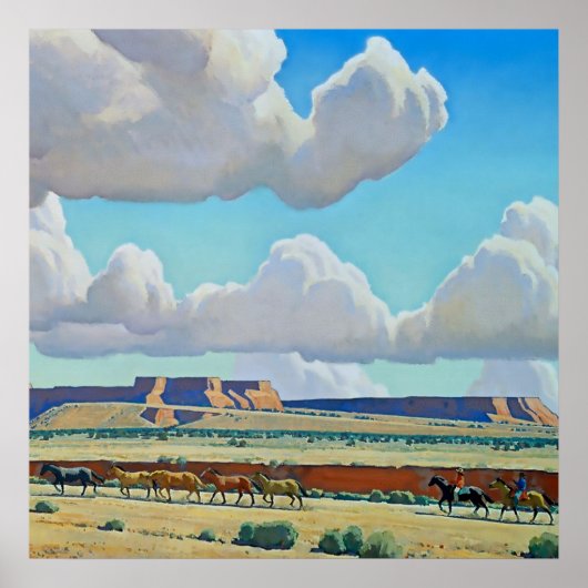Poster "Terre sauvage des Navajo" par Maynard Dixon (Devant)