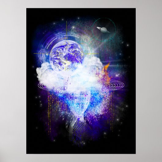 Poster Terre spatiale (Devant)